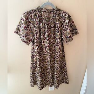 Mata Traders dress blockprint earth tones cotton made in India size Large